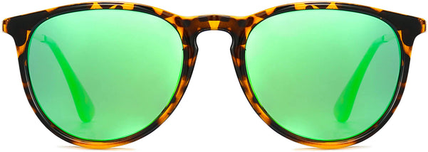 Creo Green Mirror Plastic Sunglasses from ANRRI