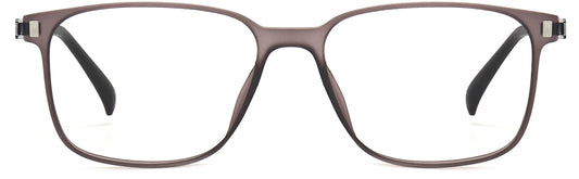 Cullen Square Gray Eyeglasses from ANRRI,front view
