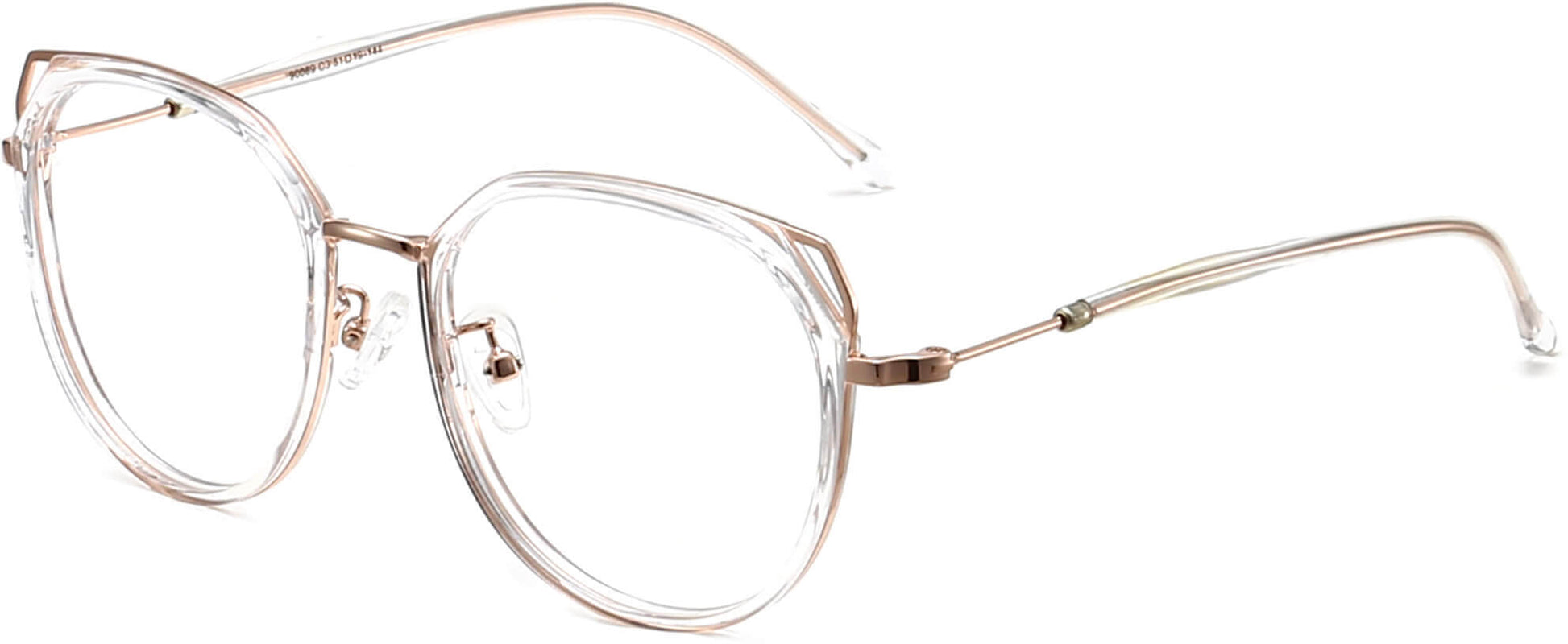 Cynthia Cateye Clear Eyeglasses from ANRRI, angle view