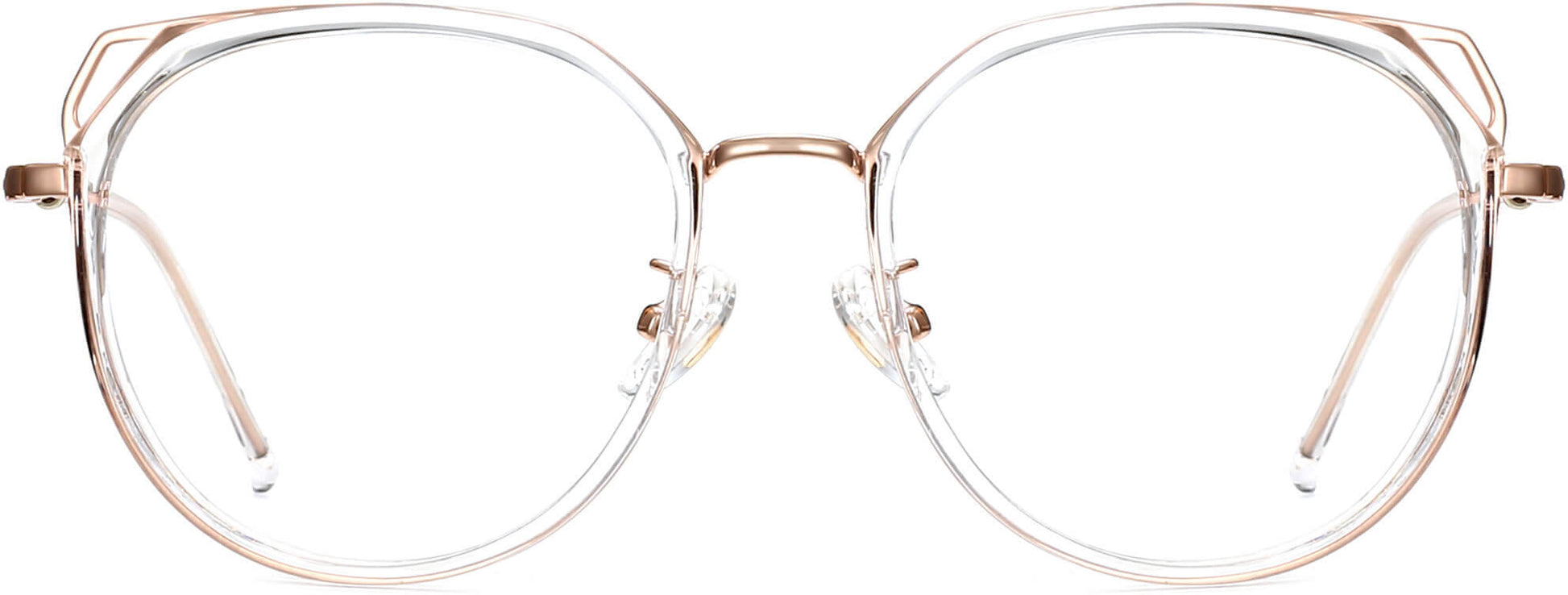 Cynthia Cateye Clear Eyeglasses from ANRRI, front view