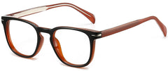 Cyrus Square Black Eyeglasses from ANRRI, angle view