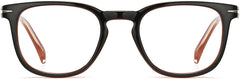 Cyrus Square Black Eyeglasses from ANRRI, front view