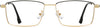 Dakari Square Gold Eyeglasses from ANRRI, front view