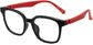Dale Square Black Eyeglasses from ANRRI, angle view