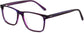 Damla Rectangle Purple Eyeglasses from ANRRI, angle view