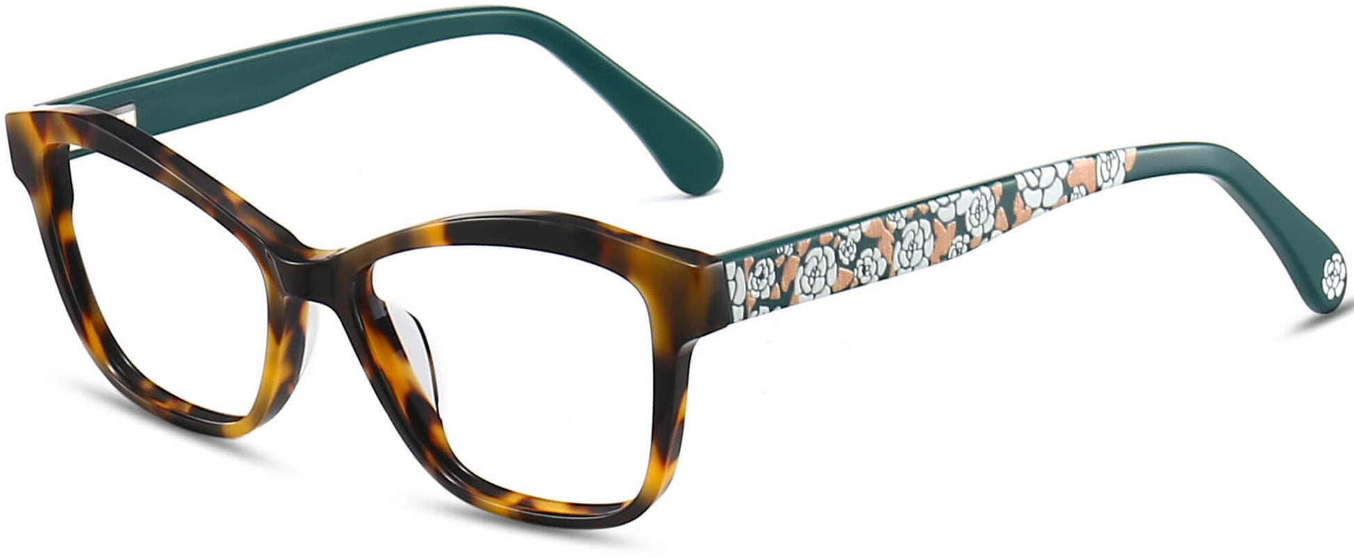 Daniela Cateye Tortoise Eyeglasses from ANRRI, angle view