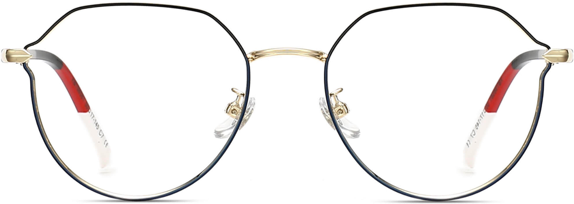 Daniella Geometric Black Eyeglasses from ANRRI, front view