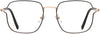 Daphne Geometric Black Eyeglasses from ANRRI, front view