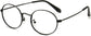 Dariel Round Black Eyeglasses from ANRRI, angle view