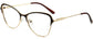 Daring Cateye Black Eyeglasses from ANRRI, angle view