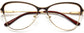 Daring Cateye Black Eyeglasses from ANRRI, closed view