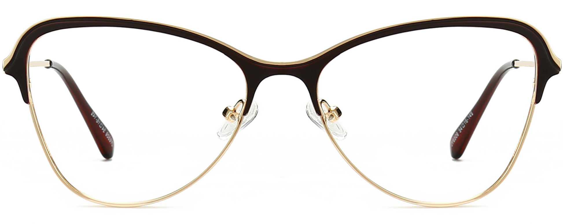 Daring Cateye Black Eyeglasses from ANRRI, front view