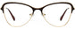 Daring Cateye Black Eyeglasses from ANRRI, front view