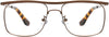Darius Square Brown Eyeglasses from ANRRI, front view