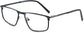 Darren Rectangle Blue Eyeglasses from ANRRI, angle view