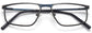 Darren Rectangle Blue Eyeglasses from ANRRI, closed view