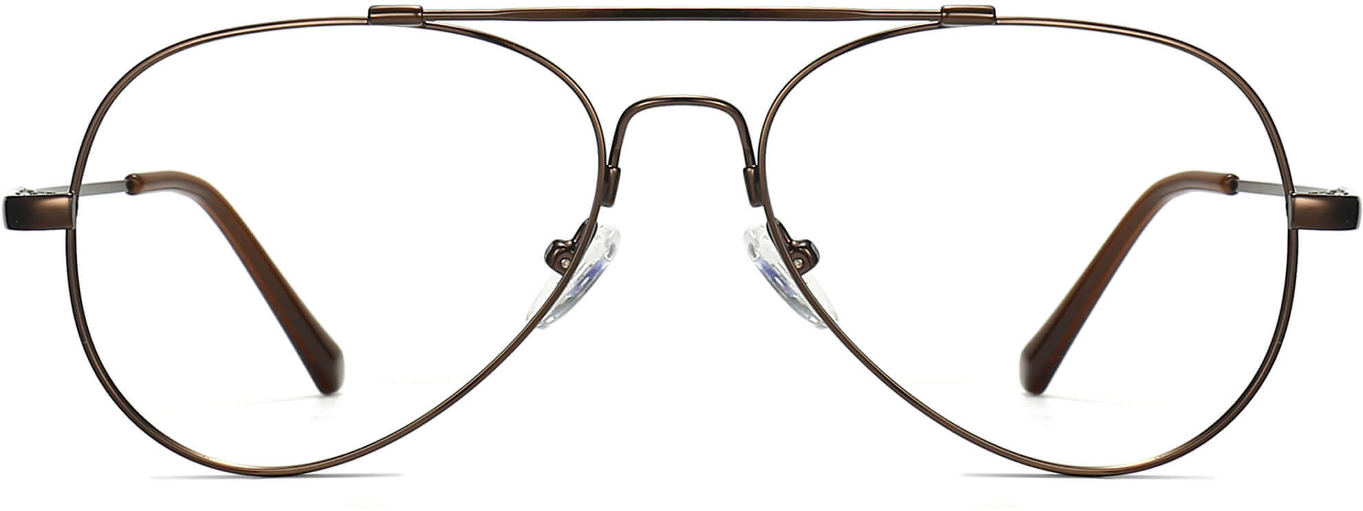 Deacon Aviator Brown Eyeglasses from ANRRI, front view