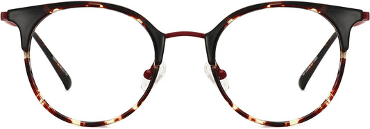Deirdre Round Tortoise Eyeglasses from ANRRI, front view