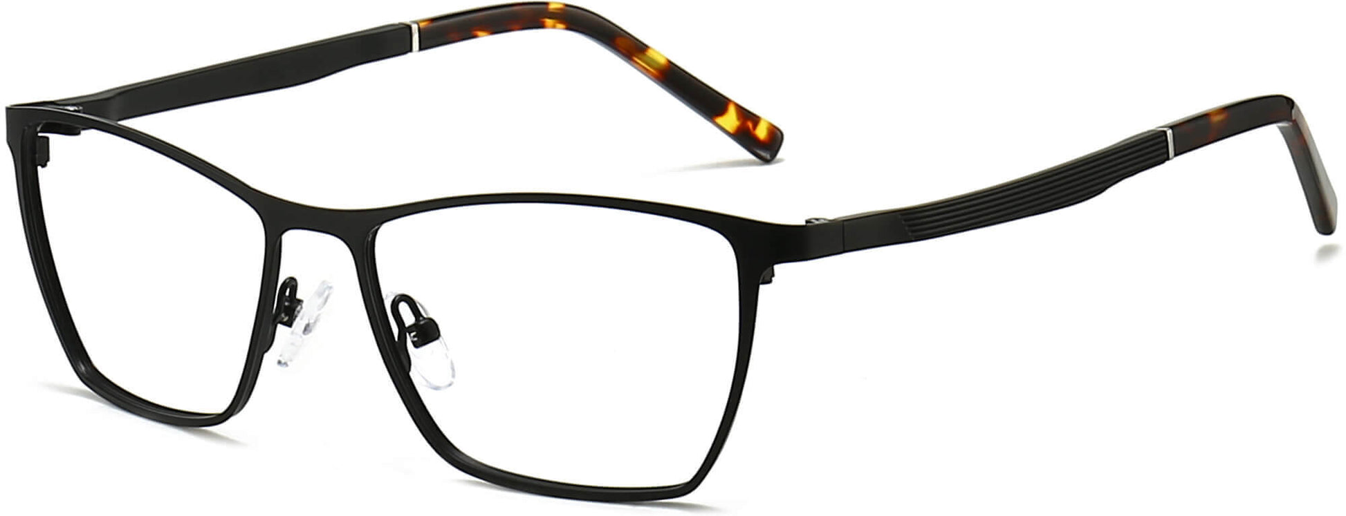Delilah Cateye Black Eyeglasses from ANRRI, angle view