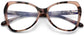 Demi Cateye Tortoise Eyeglasses from ANRRI, closed view