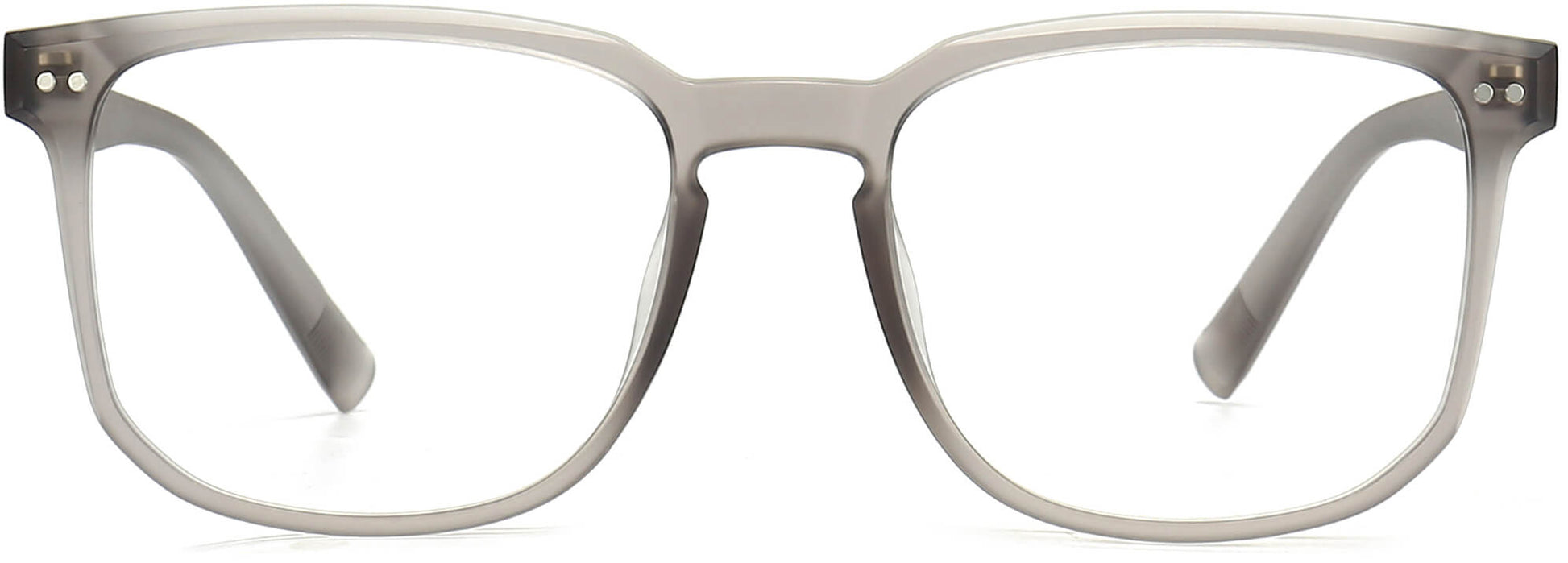 Denver Square Gray Eyeglasses from ANRRI, front view