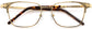 Devin Square Gold Eyeglasses from ANRRI, closed view