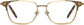Devin Square Gold Eyeglasses from ANRRI, front view