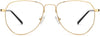 Devon Aviator Gold Eyeglasses from ANRRI, front view