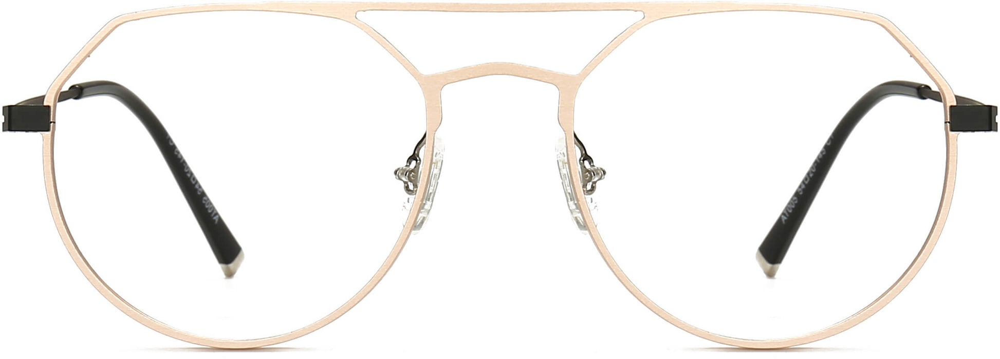 Dfiyy Round Gold Eyeglasses from ANRRI, front view