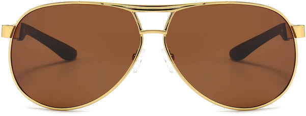 Diga Brown Stainless steel Sunglasses from ANRRI