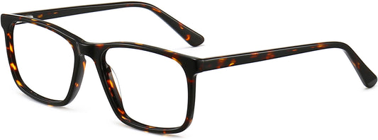 Dillon Square Tortoise Eyeglasses from ANRRI, angle view