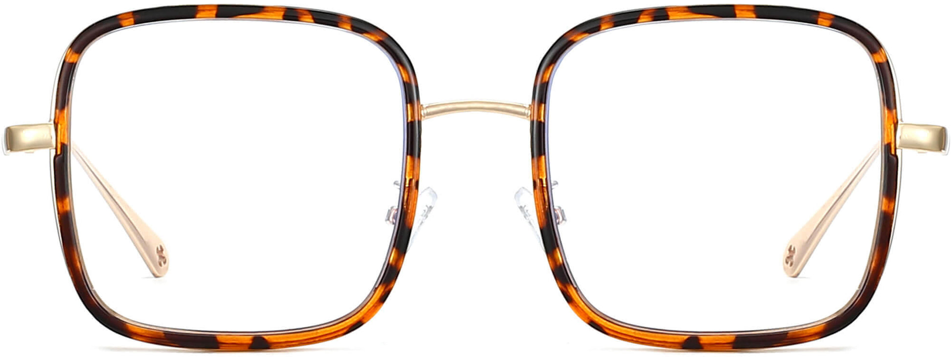 Diordie Square Tortoise Eyeglasses from ANRRI, front view