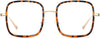 Diordie Square Tortoise Eyeglasses from ANRRI, front view