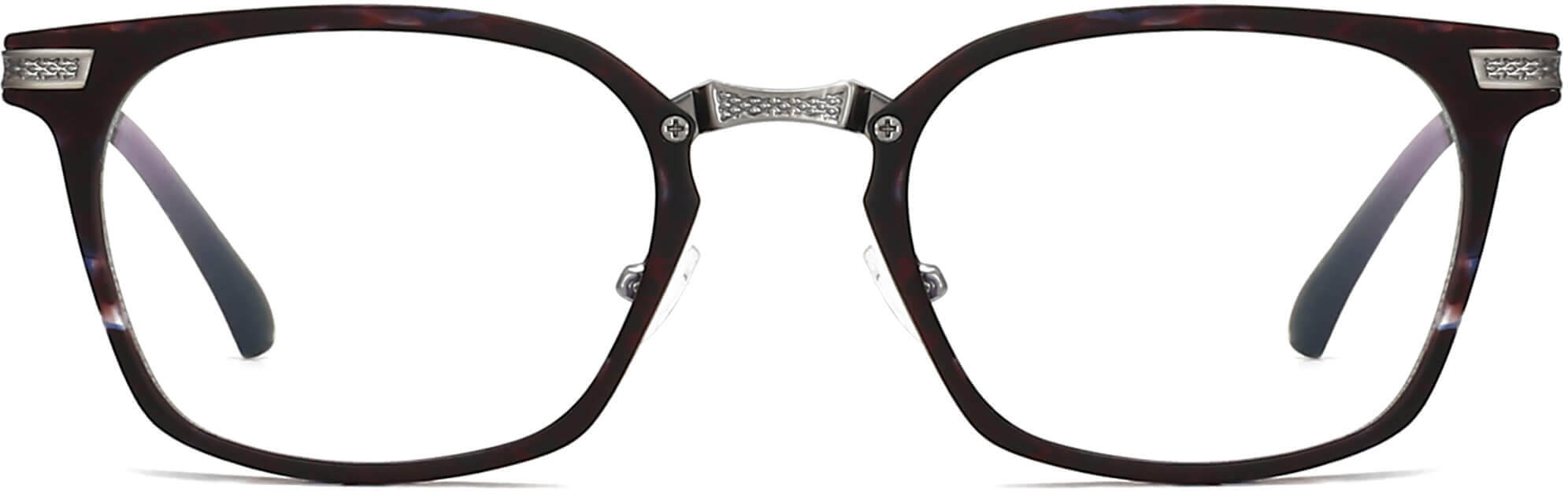 Doir Rectangle Tortoise Eyeglasses from ANRRI, front view