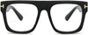 Domin Square Black Eyeglasses from ANRRI, front view