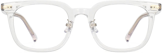 Dominick Square Clear Eyeglasses from ANRRI, front view