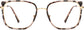 Dorothy Square Tortoise Eyeglasses from ANRRI, front view