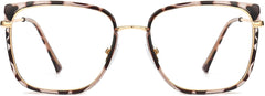 Dorothy Square Tortoise Eyeglasses from ANRRI, front view