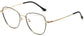 Dream Cateye Gold Eyeglasses from ANRRI, angle view