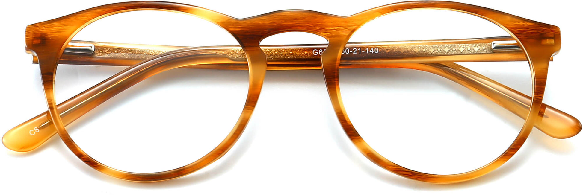 Dudley round tortoise Eyeglasses from ANRRI, closed view