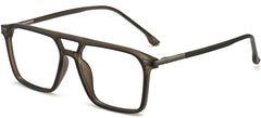 Duke Square Gray Eyeglasses from ANRRI, angle view