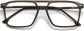 Duke Square Gray Eyeglasses from ANRRI, closed view
