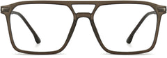 Duke Square Gray Eyeglasses from ANRRI, front view