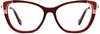 Dulce Cateye Red Eyeglasses from ANRRI, front view