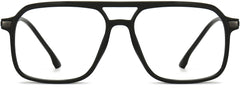 Dustin Square Black Eyeglasses from ANRRI, front view