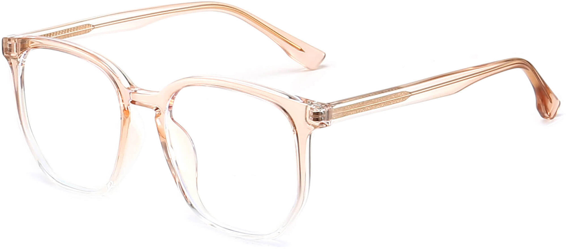 Dusty Rectangle Clear Eyeglasses from ANRRI, angle view