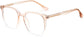Dusty Rectangle Clear Eyeglasses from ANRRI, angle view