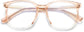 Dusty Rectangle Clear Eyeglasses from ANRRI, closed view