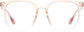 Dusty Rectangle Clear Eyeglasses from ANRRI, front view