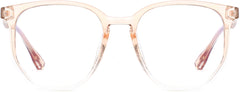 Dusty Rectangle Clear Eyeglasses from ANRRI, front view